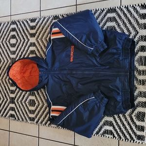 Navy and Orange Puffer Jacket
